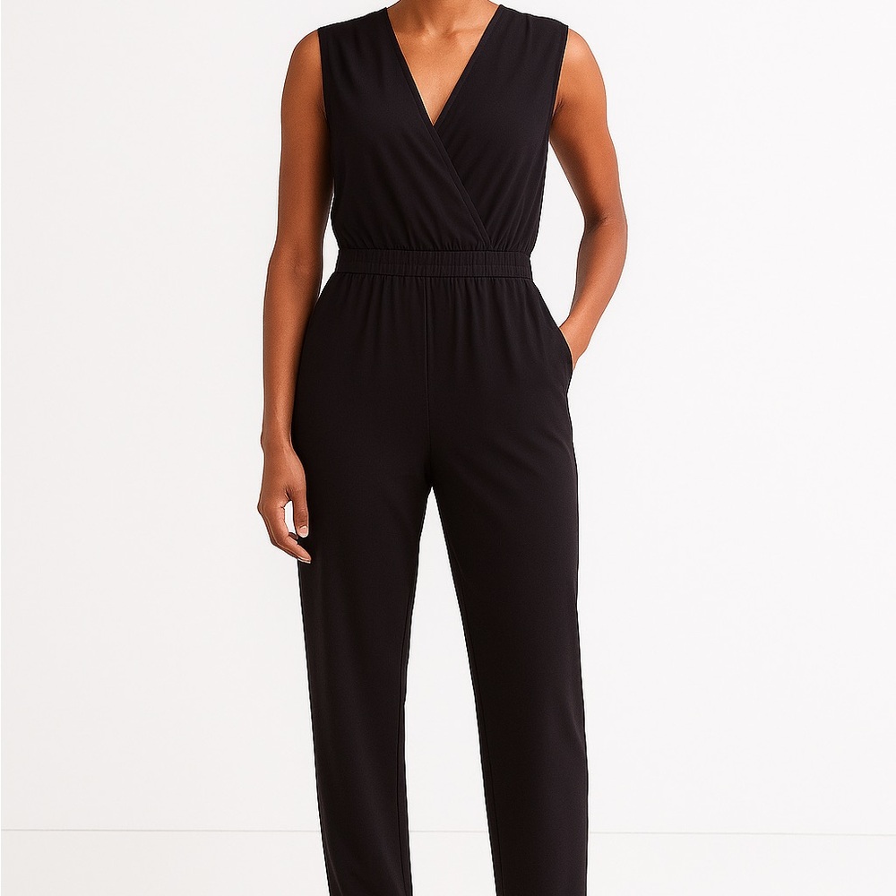 Nina Leonard Classic Black Jumpsuit